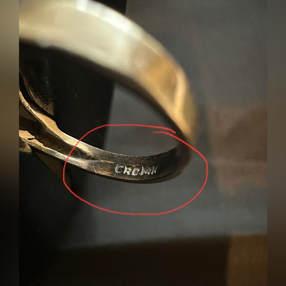 14k White Gold Diamond Ring Size 5 1/2 - Picture 10 of 13